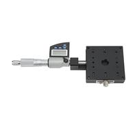 Fafeicy Micromètre Numérique à Platine Linéaire X Axes, Plate-forme de Réglage Manuel, avec Table en Alliage D'aluminium 80 X 80 Mm, Batterie 3 V CR2032, pour les Tests en Laboratoire,