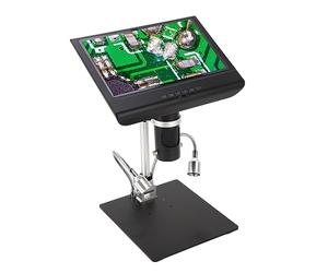 Fafeicy Microscope Numérique LCD 10 Pouces 1080P, Grossissement 3-200X & 13-80X, Zoom Numérique 0-4X, écran Réglable à 180°, avec Lumières LED sans Ombre pour Soudure et Réparation de