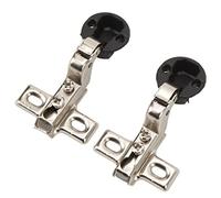 Fafeicy Mini Charnière d'armoire 2 Pièces, Charnière Hydraulique à Fermeture Douce, Plaque d'acier Laminée à Froid Robuste pour Portes 'armoire en Verre, Bibliothèque (Insérer)