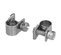 Fafeicy Mini Collier de Serrage en Acier Inoxydable 304, Clips Résistants à la Rouille et à la Corrosion avec Finition Polie pour Usage Industriel Automobile (6-8mm)