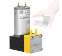Fafeicy Mini Pompe Diaphragme, 12V/24V Réglable Tête 90 Degrés | Pompe à Vide Compacte pour Configurations à Espace limité, Corps Métallique Résistant aux Produits Chimiques, sécurité en