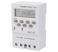 Fafeicy Minuterie Numérique Programmable KG316T, 220 V, 25 A, pour Appareils électroménagers, éclairage, Chauffe-eau