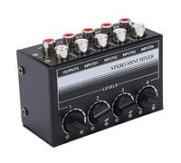 Fafeicy Mixeur Stéréo Miniature, Mélangeur Audio Passif en Métal avec 4