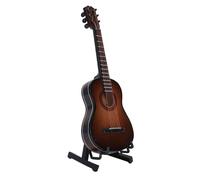Fafeicy Modèle de Guitare Miniature 15cm Réplique de Guitare Classique avec Un Ornement D'instrument de Musique pour Stand pour la Musique de Bureau à Domicile