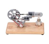 Fafeicy Modèle de Moteur Stirling, Kit de Jouets éducatifs en Alliage de Zinc et en Verre à Faible Bruit et Pollution pour Les Projets Scientifiques des Enfants