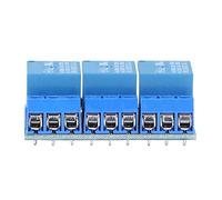 Fafeicy Module de Relais à 3 Canaux Carte de Relais Haute Tension avec Optocoupleur isolé 12 V 7 A Contacts Normalement Ouverts pour Montage sur Panneau d'automatisation Industrielle (5v