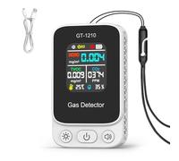 Fafeicy Moniteur de qualité de L'air 5 en 1, Détecteur de CO2 TVOC HCHO, Capteur de Température et d'humidité pour la Maison, le Bureau, Rechargeable par USB, Design Compact, Batt (WHITE)