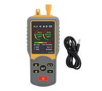 Fafeicy Moniteur de qualité de L'air, Détecteur de Poussière Compteur de Particules 5 Canaux 0,3/2,5/10 μm PM2,5 PM10 avec Batterie Rechargeable D'exportation de Données LCD Couleur 2,8