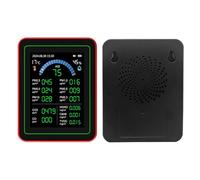 Fafeicy Moniteur de qualité de L'air Intérieur 18 en 1 Mètre, CO2 TVOC HCHO PM2,5 PM10 Tester avec Détection d'humidité de la Température, Stockage de Données à Batterie Noir