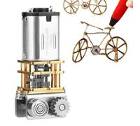 Fafeicy Moteur à Engrenages DC 12 V, Micro Moteur à Angle Droit en Métal, Couple élevé 11 Tr/min pour Jouets et Fauteuils Roulants RC