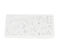 Fafeicy Moule à Fondant en Silicone avec Visage d'étoile et de Lune, de qualité Alimentaire, Facile à Démouler, Largement utilisé, Mesure Manuelle, une Légère Erreur Peut Exister, Bricolage à