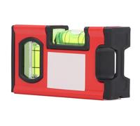 Fafeicy Niveau Magnétique à Bulle Magnétique 2 en 1 avec Corps en Alliage D'aluminium Protection Antichoc V Type de Base pour Nivellement Vertical Horizontal sur les Surfaces