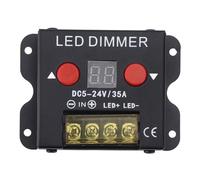 Fafeicy Norme LED PWM, Contrôleur de Grouillard LED 35A LED avec Affichage Numérique et Coque en Métal, Ajustement de luminosité DC 5-24V pour les Scènes D'éclairage Maison et