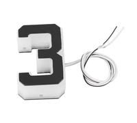 Fafeicy Numéro de Porte à LED, Panneau D'adresse rétroéclairé étanche avec un Design Noir et Blanc élégant et Indice IP44 pour Porte D'entrée de Magasin Résidentiel et Portail Com