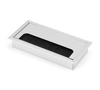 Fafeicy Oeillet de Cordon en Alliage d'aluminium, Couvercle de Trou de Câble de Bureau 80 X 80 X 160 Mm, œillet de Table pour Bureau, Maison, école, Bureaux d'ordinateur, Organisation des Fils,