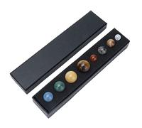 Fafeicy Ornement en Cristal du Système Solaire 8 Planètes, Boules de Planète en Cristal, Décoration de Bureau 23 X 5 X 3 Cm avec Boîte de Rangement, Décoration de Bureau à Domicile pour Astronomes,