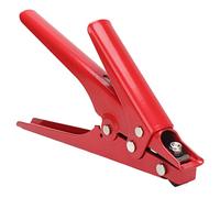 Fafeicy Outil d'attache de Câble HS 519, Outil de Fixation et de Coupe d'Attaches à Fermeture éclair en Fer pour Attaches en Nylon de 2.3 à 9.5mm, Professionnel de Gestion des Cordons (rouge)