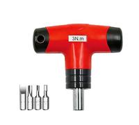 Fafeicy Outil de Couple préréglé à Poignée en T 3N.m, Précision de 5%, Tournevis à Cliquet à Embout Hexagonal 1/4 Po avec Embouts PH3 T20 H4 SL7 pour Atelier, Maison, Automobile