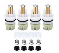 Fafeicy Paquet de 4 RP25513 Kit de Tige de Robinet pour Remplacement de Cartouche de Valve de Robinet à Deux Poignées Delta avec Sièges et Ressorts pour Baignoire D'évier de Cuisi
