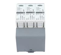 Fafeicy Parafoudre CC 3P 1000V, 20-40KA Module Enfichable | Protecteur photovoltaïque pour onduleur solaire, montage sur rail DIN, haute énergie Iimp 25KA, compatibilité télécom