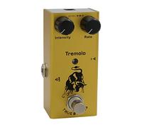 Fafeicy Pédale D'effet Guitare Overdrive Vintage Drive Crunch Distortion Mini Pédale Boost avec Indicateur LED 10 Types D'effets pour Guitares électriques (YELLOW)