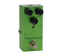 Fafeicy Pédale D'effet Guitare Overdrive Vintage Drive Crunch Distortion Mini Pédale Boost avec Indicateur LED 10 Types D'effets pour Guitares électriques (GREEN)