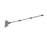 Fafeicy Pelle de Jardin Plate avec Poignée Détachable en Acier Robuste pour Désherbage Extérieur et Déneigement 30CM Grande Surface de Pelle Longueur Réglable