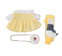 Fafeicy Peluche Poupée Vêtements Adorable Canard Tenue Lavable Coton Robe Accessoires pour 30cm Animaux en Peluche Doux Jouet Costume (Robe)
