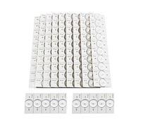 Fafeicy Pièces de Bandes D'éclairage à LED Blanches économes en énergie pour Réparation Télévisée de 32 à 65 Pouces avec des Lampes de 50 Pcs Perles (6V 100pcs)