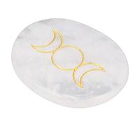 Fafeicy Pierre du Pouce Pierre pour le Soulagement de l'anxiété Méditation de Guérison du Chakra avec Finition Sculptée pour le Massage Balance énergétique (Cristal)