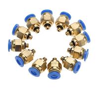 Fafeicy Pipe D'air 4 Mm Rapitements Rapides de Fil Masculin Pousse dans le Connecteur pour les Outils Pneumatiques M5 1/8 "1/4" (PC4-M5 20PC)
