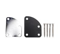 Fafeicy Plaque de Manche de Guitare Incurvée, 4 Trous, Renfort de Joint avec Vis de Montage, Panneau Arrière en Plastique pour Guitare électrique et Basse
