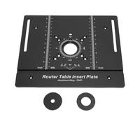 Fafeicy Plaque D'insertion de Table de Toupie, Planche à Rabat en Alliage D'aluminium avec Trou Central et échelles Transparentes pour Sculpter, Couper, Chanfreiner