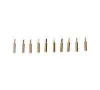 Fafeicy Pointes de Fer à Souder 10 Pièces Accessoires de Remplacement de Tête de Soudage à Souder en or Pointes Courbées Pointues de Cône 60W 42mm avec Chauffage Rapide pour le Soudage à (Or