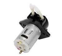 Fafeicy Pompe Péristaltique DC 24V, Pompe de Dosage Péristaltique 12V 2 * Pompe de Laboratoire 4 Mm avec Conception de -on pour le Remplacement Facile du Tuyau pour les Produits (BLACK)
