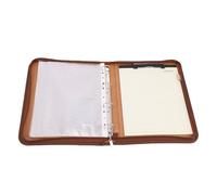 Fafeicy Portefeuille D'affaires avec 10 Dossiers et Calculatrice Solaire à 8 Chiffres Classeur en Cuir PU Carnet de 30 Feuilles pour Professionnels et Cadres