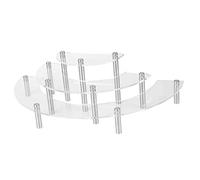 Fafeicy Présentoir à Gâteau en Acrylique à 3 Niveaux, Support d'assiette à Gâteau Transparent, Support de Présentation de Desserts, Parfait pour une Fête de Mariage, une Fête d'anniversaire, un