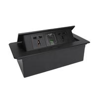 Fafeicy Prise Pop-up de Bureau, 2 Prises CA 16 A 4000 W avec 1 Port USB A et 1 Port de Type C, pour Salle de Conférence, Bureau, Salle de Classe Multimédia