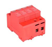 Fafeicy Protecteur de Surtension Domestique, Matériau Ignifuge, Puce de Précision et Poteaux en Cuivre, Parafoudre 4P 40/80KA 385V pour Systèmes électriques Domestiques (4P40KA)