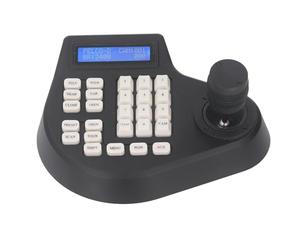 Fafeicy PTZ Dome Camera Clavier, Compatible avec la Plupart des Caméras IP, Bus, Contrôle 2D Joystick, écran LCD, pour la sécurité Publique, Le Gouvernement, la Banque (Plug UE 100-240V)