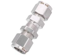 Fafeicy Raccord de Traversée à Double Olive en Acier Inoxydable 316,