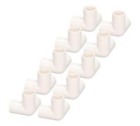Fafeicy Raccords de Tuyauterie à 3 Voies Connecteur coudé en T en PVC 25 Mm 1 Po de Diamètre Intérieur Connecteur de Tuyau en PVC pour Conduite d'eau Meubles Serre Tente Utilisation 10 Pack (WHITE)