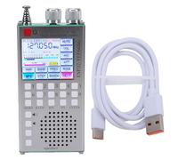 Fafeicy Radio BT Portable FM AM SSB Récepteur Pleine Bande Haute sensibilité Écran 2,4 Pouces Double Système avec Réduction du Bruit DSP pour Les Auditeurs à Ondes Courtes