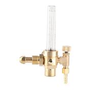 Fafeicy Régulateur D'argon, Débitmètre en Laiton avec Débit de Sortie Réglable de 0 à 25 Lpm, Grand Manomètre de 1,5 Pouces de 0 à 4000 PSI, pour le Soudage Mig et Tig