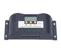 Fafeicy Régulateur de Charge Solaire avec Minuterie, Charge DC 10A (30A) | Moniteur à écran LCD programmable, modes d\'éclairage et de retard réglables, requête de puissance cumulée, pour système de