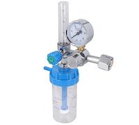 Fafeicy Régulateur de Pression D’oxygène avec Débitmètre, Inhalateur à | Corps en Alliage D'aluminium, Manomètre ABS, Entrée BSP 5,8 Pouces, Entrée 15MPA, Filtre D'économie de Gaz, Compatible avec