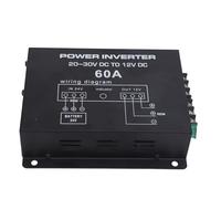 Fafeicy Régulateur de Réducteur de Tension, Ventilateurs en Fer Double Résistants au Convertisseur DC 24 V à 12V pour Les Bus VUS RVS (60A)