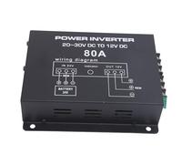 Fafeicy Régulateur de Réducteur de Tension, Ventilateurs en Fer Double Résistants au Convertisseur DC 24 V à 12V pour Les Bus VUS RVS (80A)