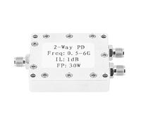 Fafeicy Répartiteur de Puissance RF, Coupleur Diviseur 2 Voies, 0,5 à 6 | Connecteurs SMA Femelle, Faible Perte ≤ 1 DB, Isolation ≥ 20 DB, Boîtier Aluminium