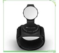 Fafeicy Rétroviseur de poignet de vélo Miroir Arrière de Poignet pour Vélo Miroir de Bras Ajustable en Tissu sport velo Noir